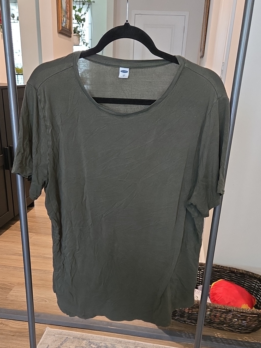 Old Navy Women's Olive Green Short Sleeve Crew Tee